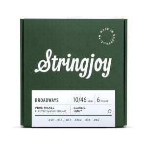 Stringjoy Broadways | Classic Light Gauge (10-46) Pure Nickel Electric Guitar Strings