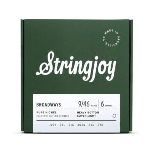 Stringjoy Broadways | Heavy Bottom Super Light Gauge (9-46) Pure Nickel Electric Guitar Strings