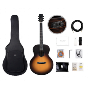 Enya EA-X1 Pro/S0.EQ SB 41" Solid Top Vintage Sunburst Acoustic Guitar